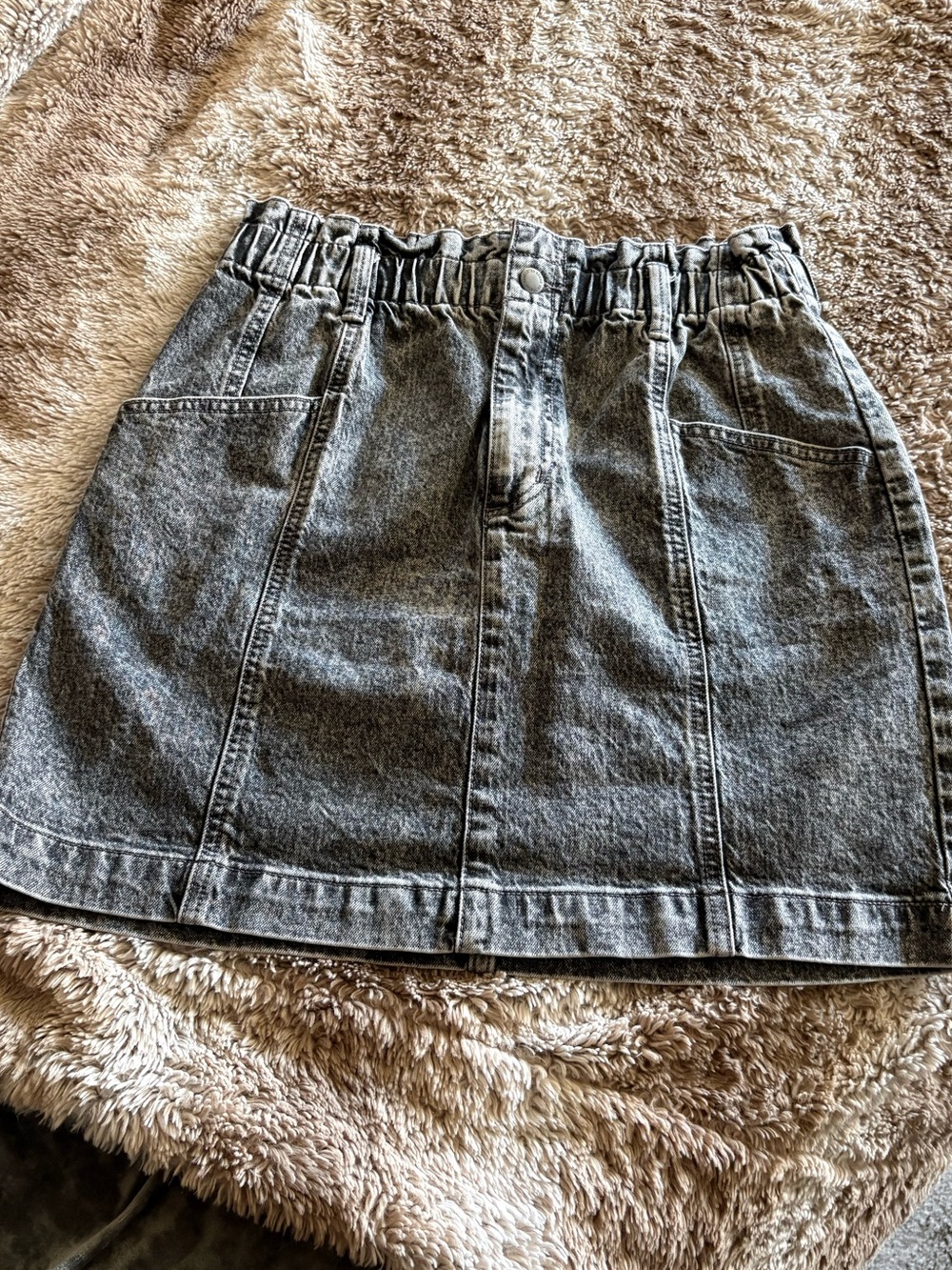 Universal Thread black acid Washed Denim Mini Skirt